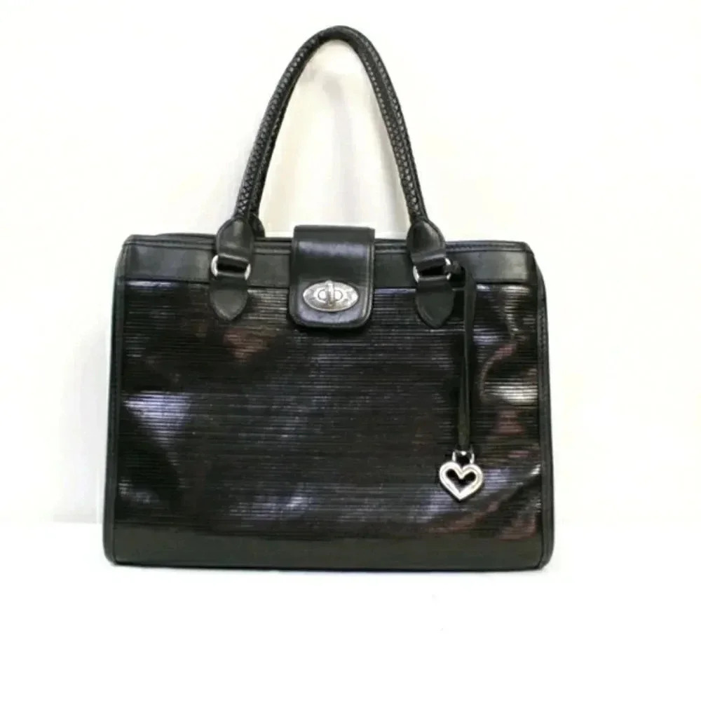 BRIGHTON vintage textured leather satchel